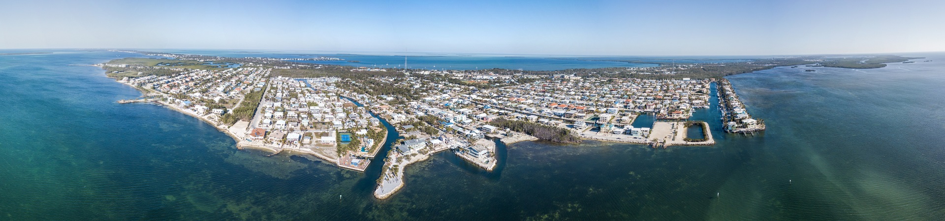 aerial shot of monroe county florida