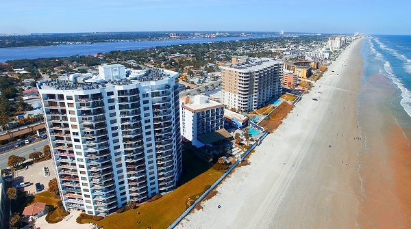 Aerial view of Daytona Beach