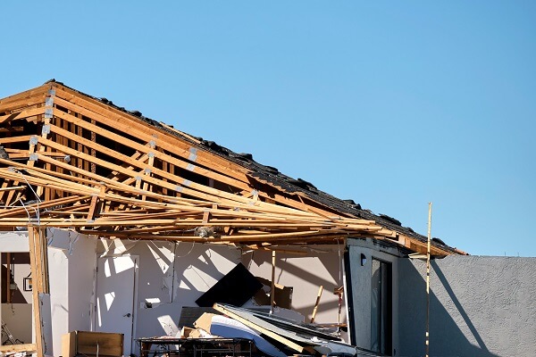 a commercial use building that sustained weather damage in florida