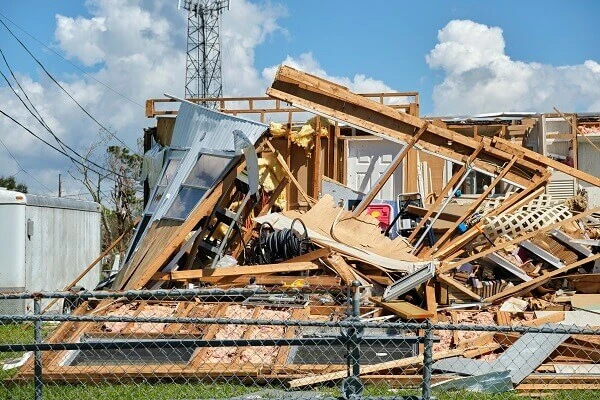 a building with extensive commercial loss damage in florida